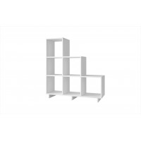 Manhattan Comfort 26AMC6 Cascavel Stair Cubbies with  6 shelves in White